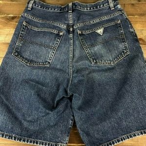 Guess Vintage 90s Denim Blue Jean Shorts Size 33